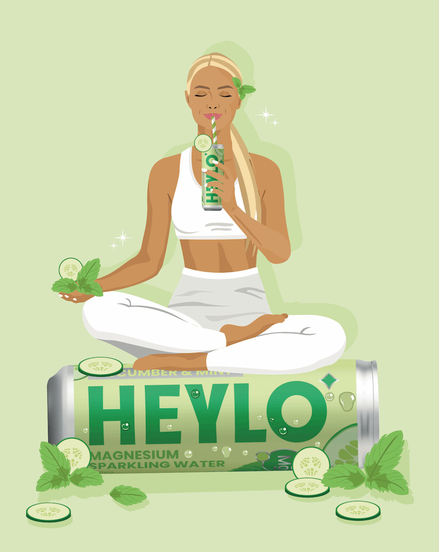 Magnesium Sparkling Water - Detox - Cucumber and Mint - Heylo MG