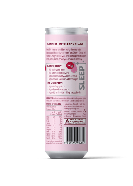 Magnesium Sparkling Water - Sleep - Cherry - Heylo MG
