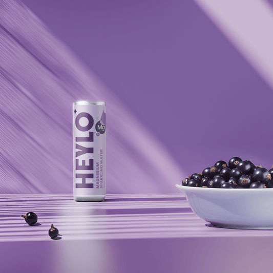 Heylo launches a new flavour of Magnesium Sparkling Water in Blackcurrant - Heylo MG