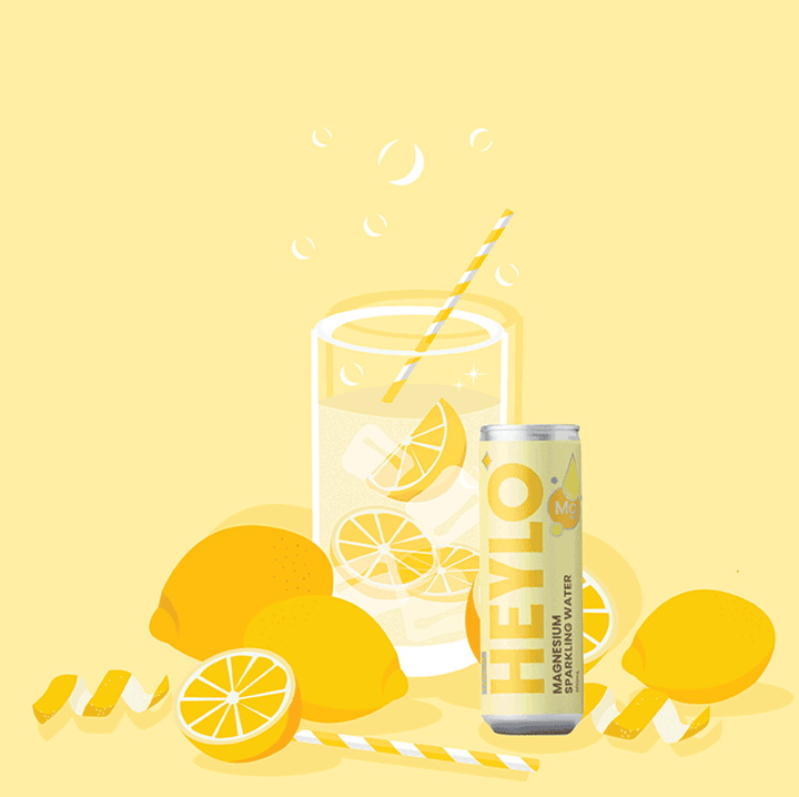 Summer is here with Heylo's refreshing Magnesium Sparkling Water in Lemon - Heylo MG