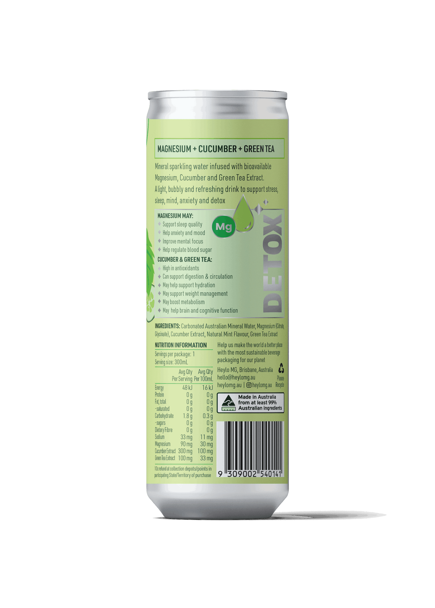 Magnesium Sparkling Water - Detox - Cucumber and Mint