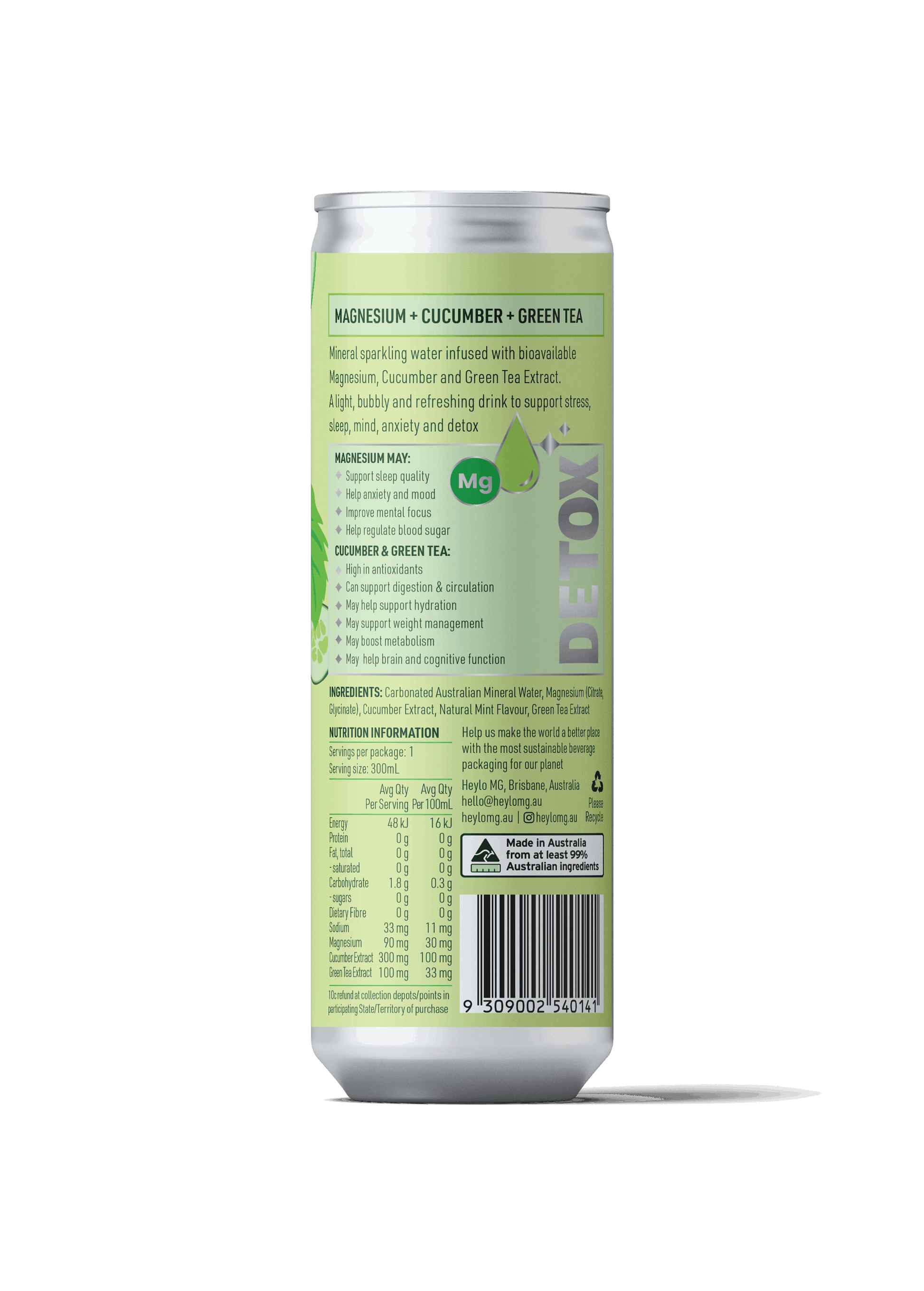 Magnesium Sparkling Water - Detox - Cucumber and Mint