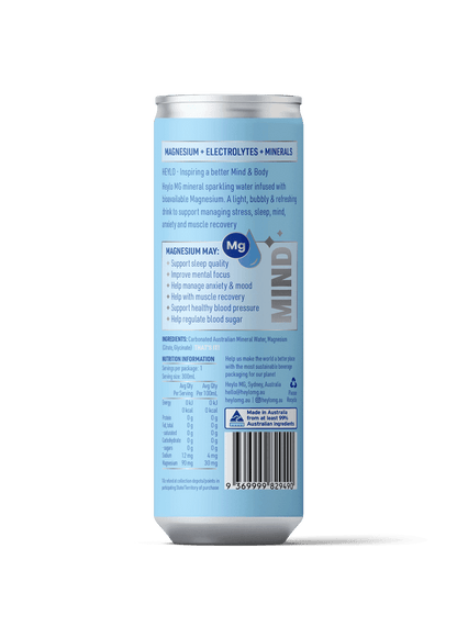 Magnesium Sparkling Water - Mind - Natural - Heylo MG