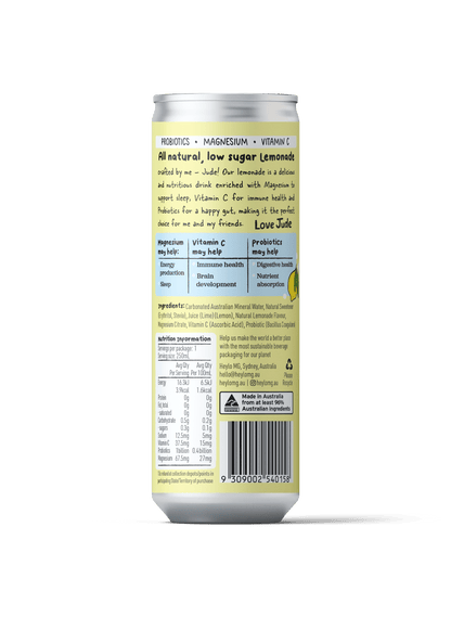 Lemonade - all natural low sugar soda - Heylo MG