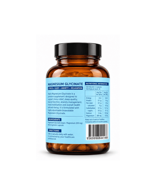 Magnesium Glycinate Capsules - Heylo MG