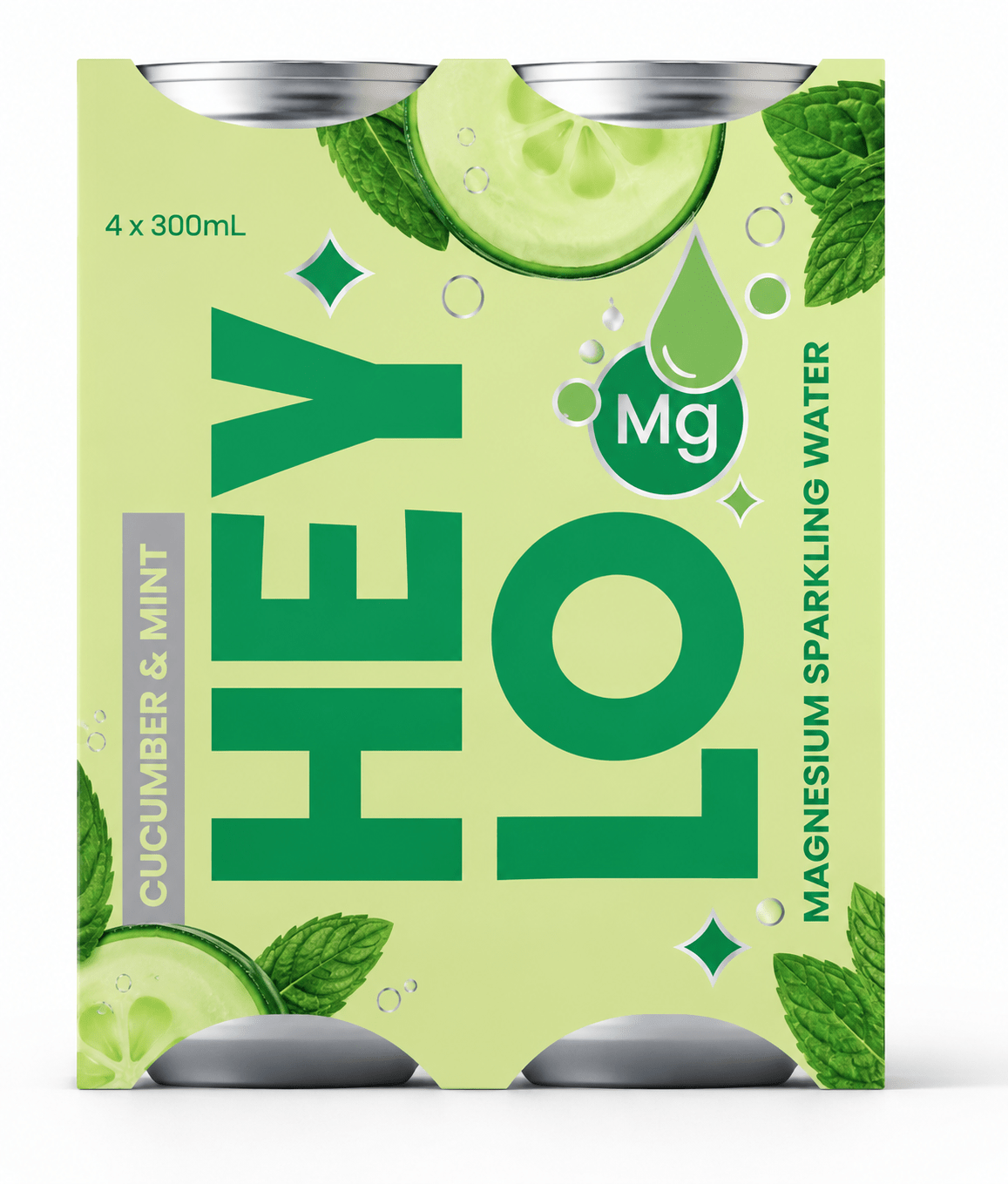 Magnesium Sparkling Water - Detox - Cucumber and Mint - Heylo MG
