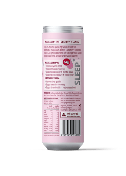 Magnesium Sparkling Water - Sleep - Cherry - Heylo MG