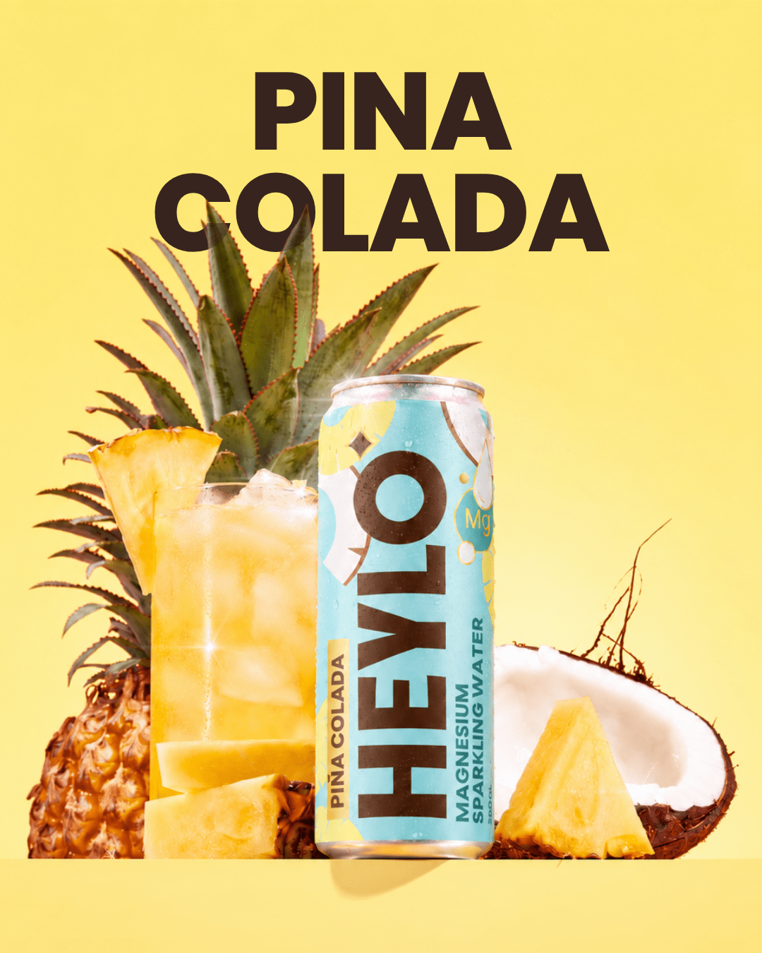 Magnesium Sparkling Water - Stress - Pina Colada (Summer Edition) - Heylo MG