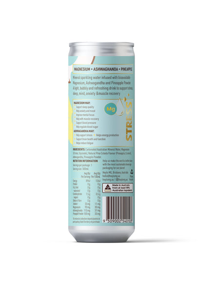 Magnesium Sparkling Water - Stress - Pina Colada (Summer Edition) - Heylo MG