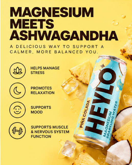 Magnesium Sparkling Water - Stress - Pina Colada (Summer Edition) - Heylo MG