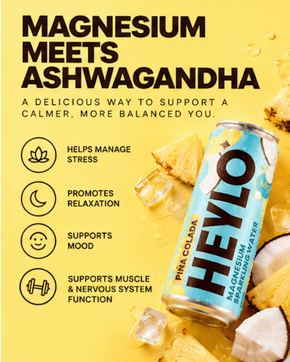 Magnesium Sparkling Water - Stress - Pina Colada (Summer Edition) - Heylo MG