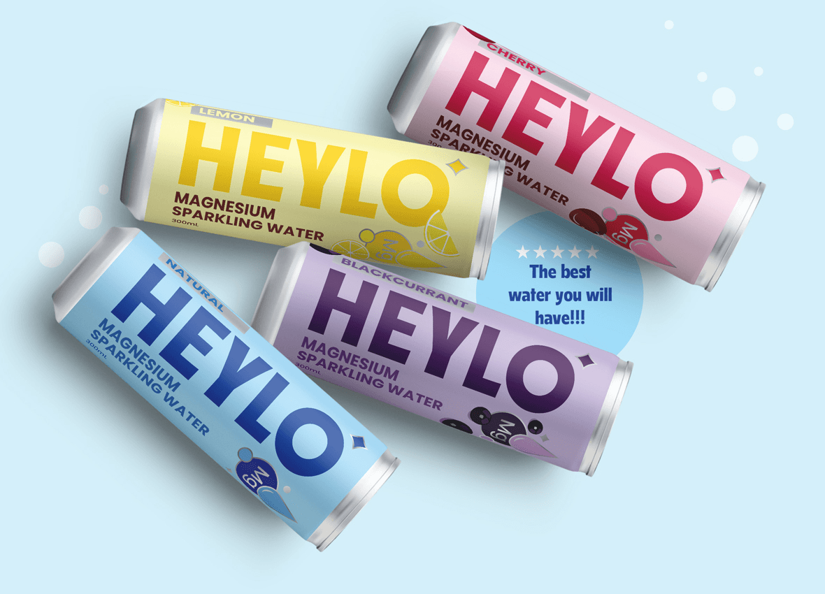 Magnesium Sparkling Water - Triple Pack of 24 - Heylo MG