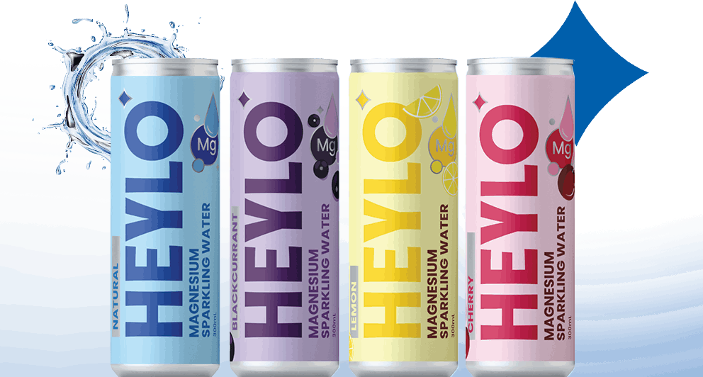 Magnesium Sparkling Water - Triple Pack of 24 - Heylo MG